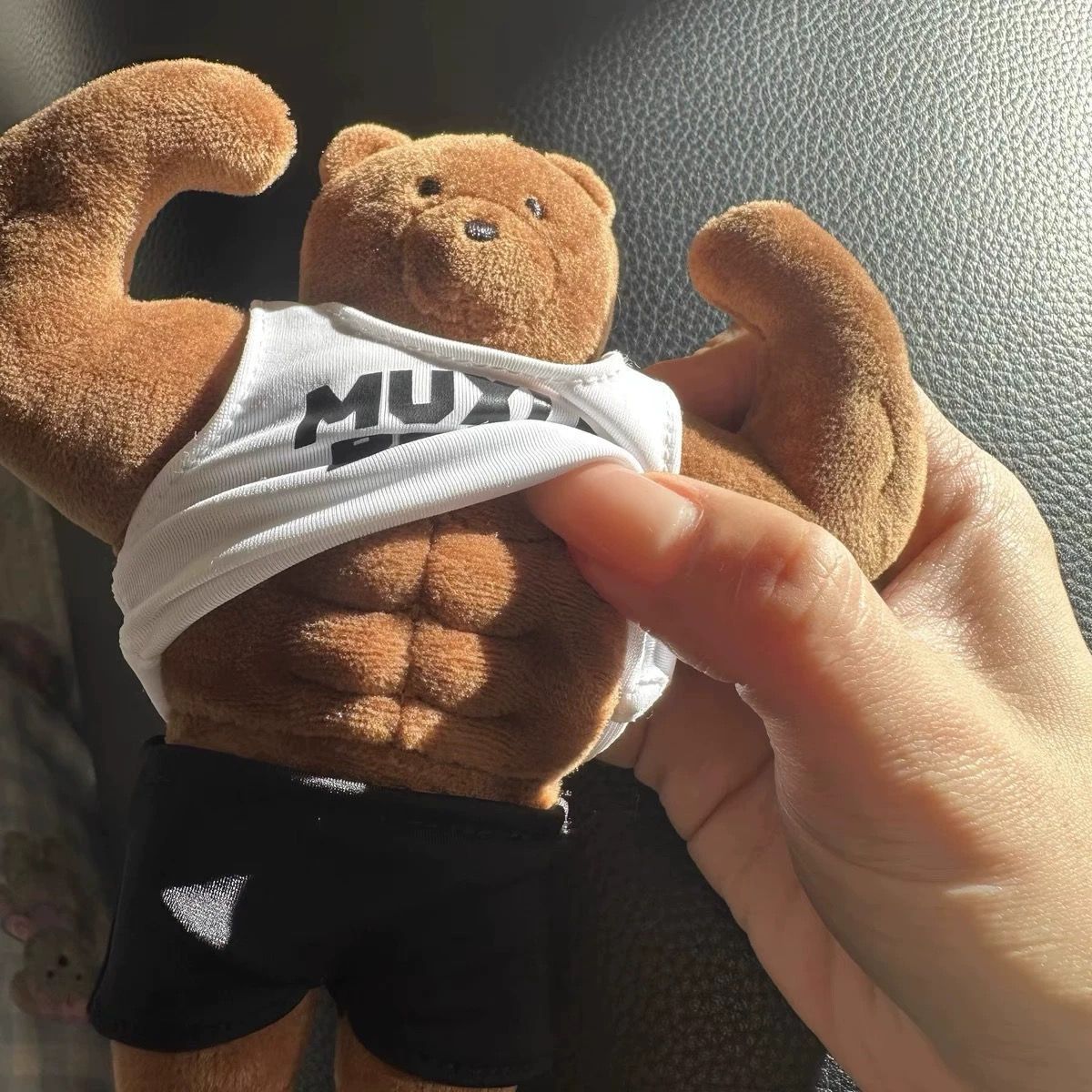 Health Wellness Gifts - Porte-clés Ours Musclé Mignon, Pendentif de