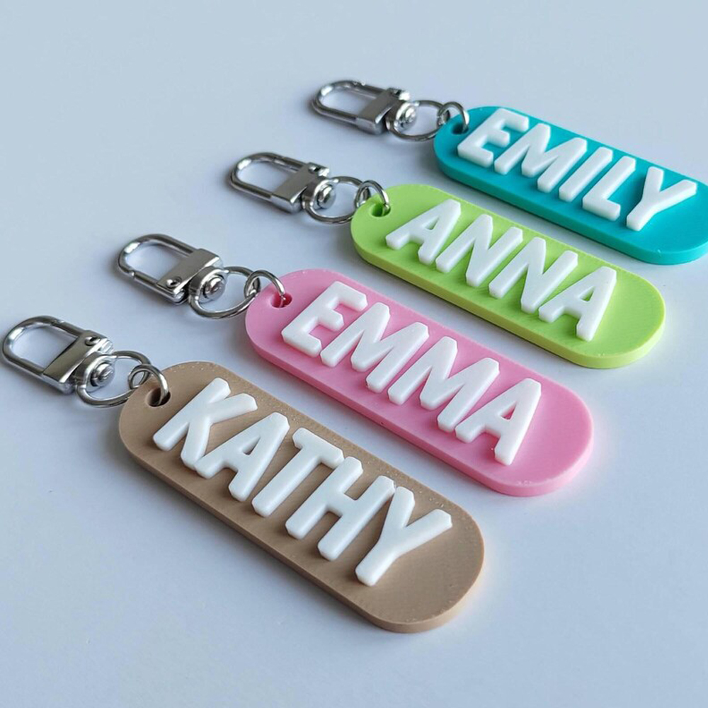 Health Wellness Gifts - Porte-clés personnalisé avec nom, étiquette en