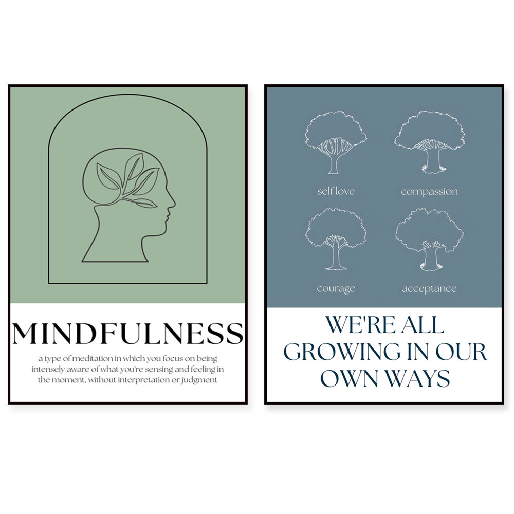 Health Wellness Poster - Impression de pleine conscience, c'est un