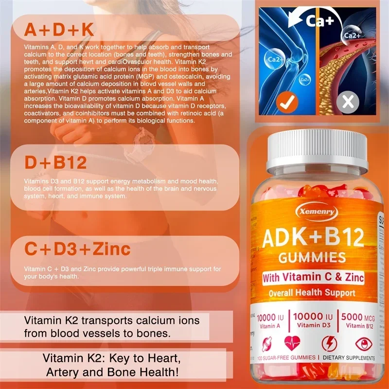 Vitamin D3 K2 + Gummies à la v - Health Wellness Gifts avis et prix