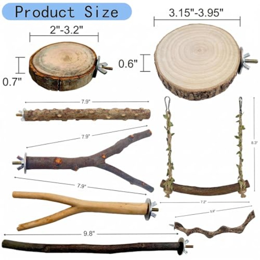 8 perchoirs en bois naturel po - Health & Wellness Utsg avis et prix
